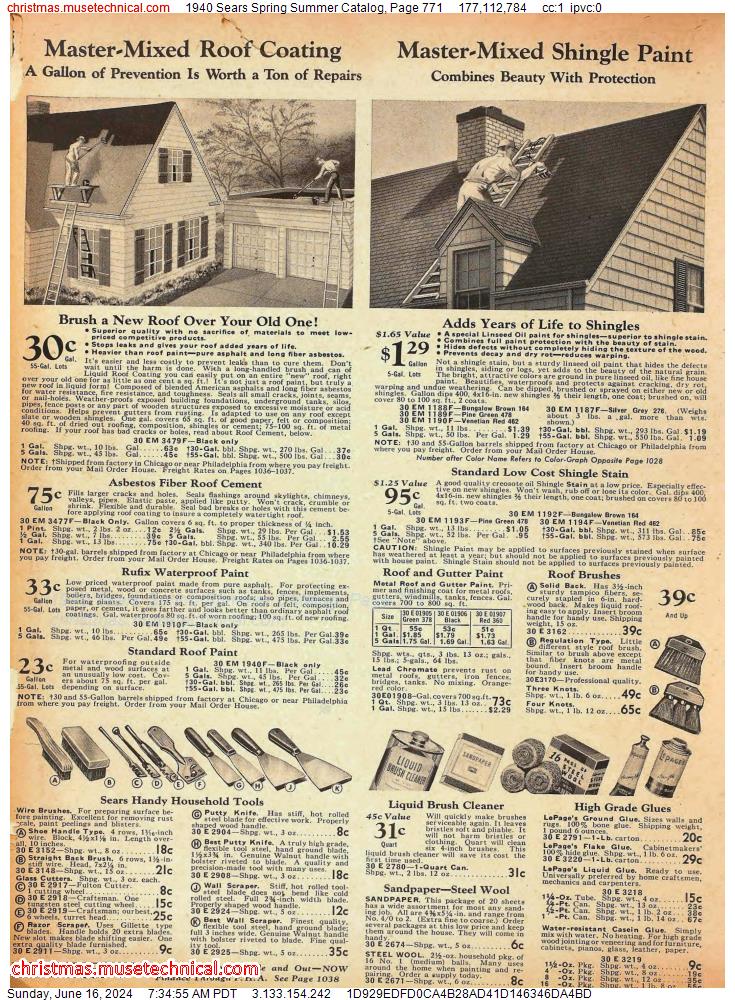 1940 Sears Spring Summer Catalog, Page 771