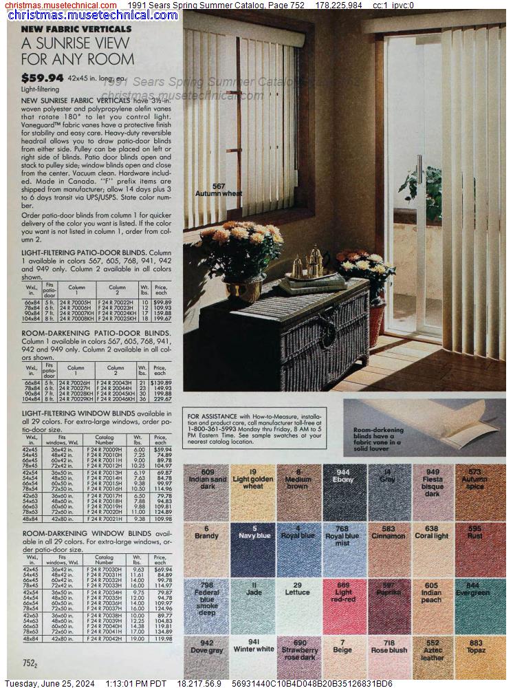 1991 Sears Spring Summer Catalog, Page 752