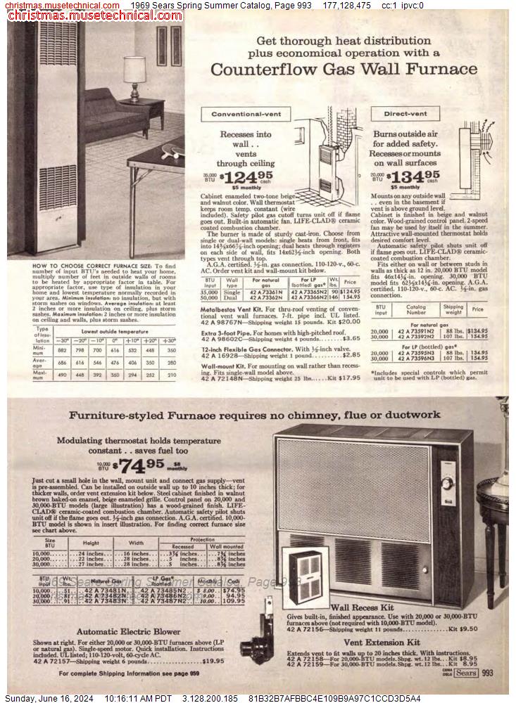 1969 Sears Spring Summer Catalog, Page 993