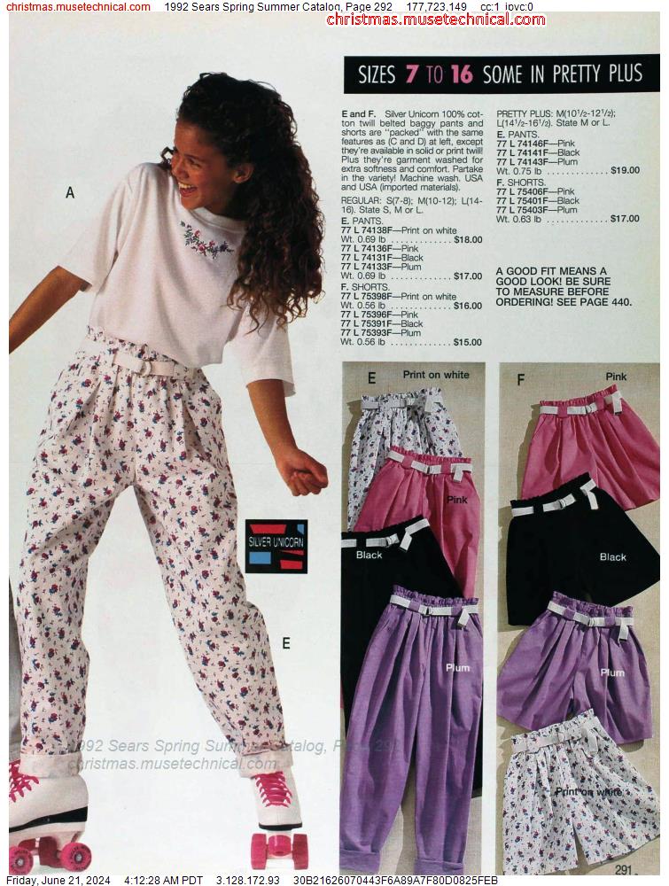 1992 Sears Spring Summer Catalog, Page 292