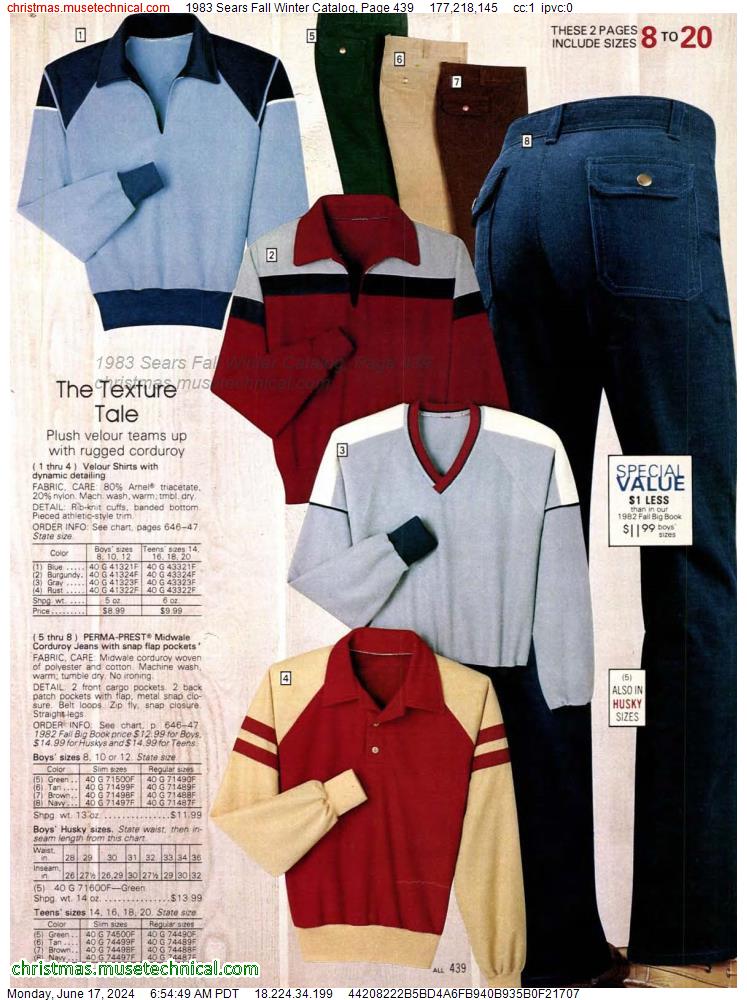 1983 Sears Fall Winter Catalog, Page 439