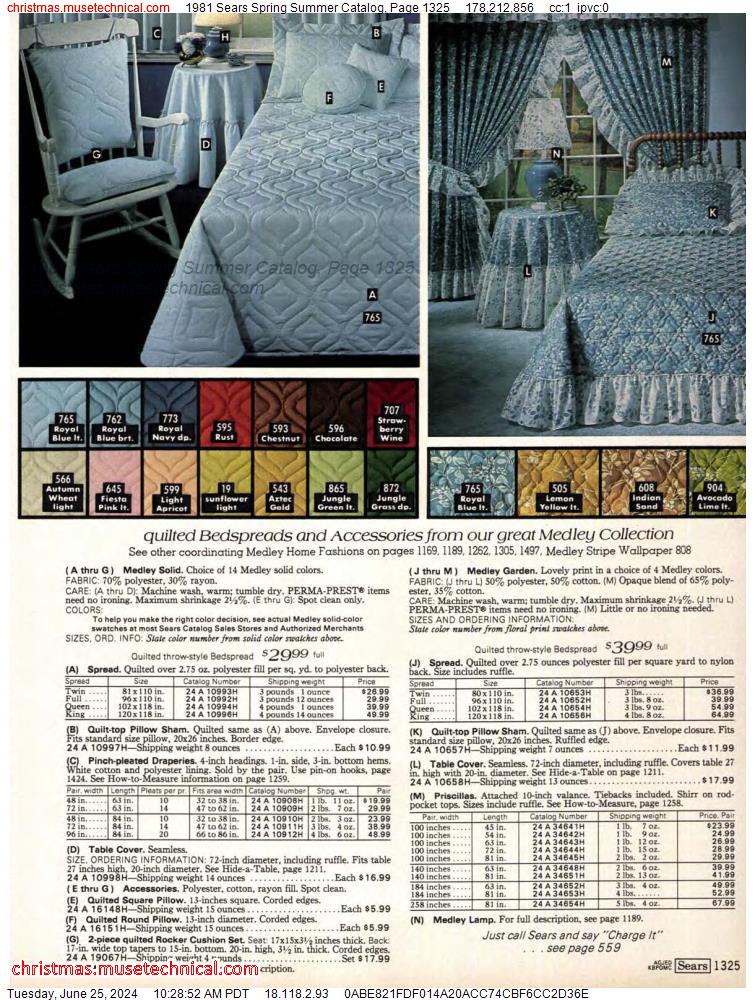 1981 Sears Spring Summer Catalog, Page 1325