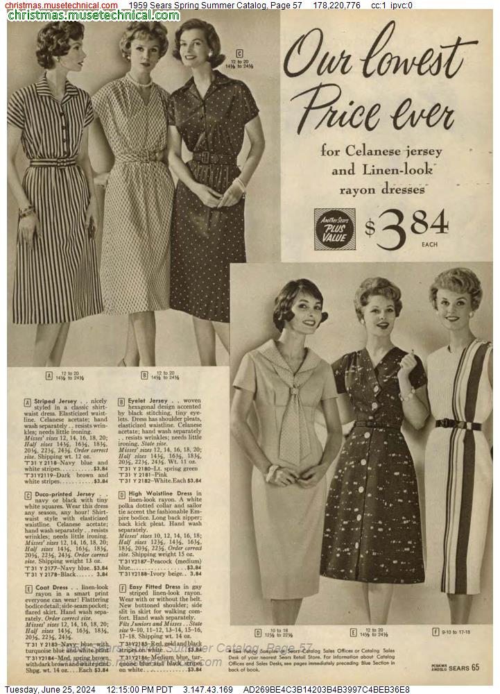 1959 Sears Spring Summer Catalog, Page 57