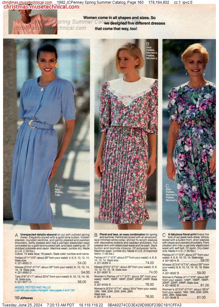 1992 JCPenney Spring Summer Catalog, Page 160