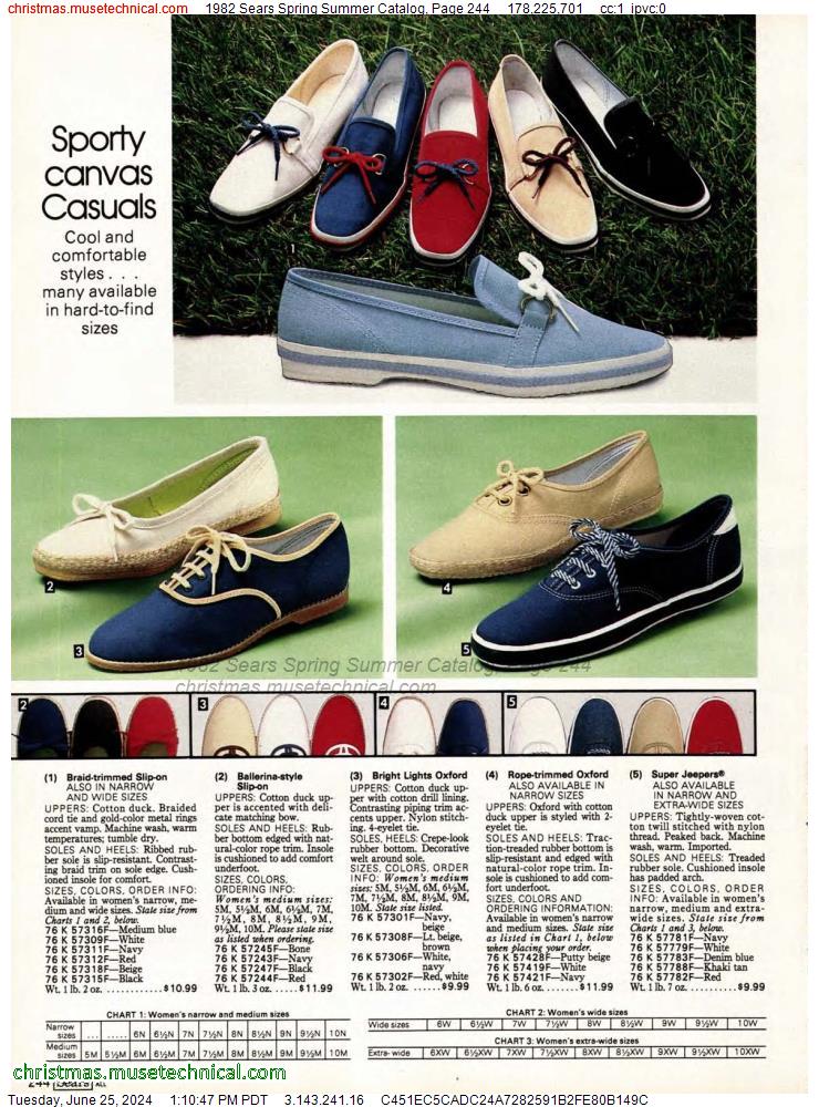 1982 Sears Spring Summer Catalog, Page 244