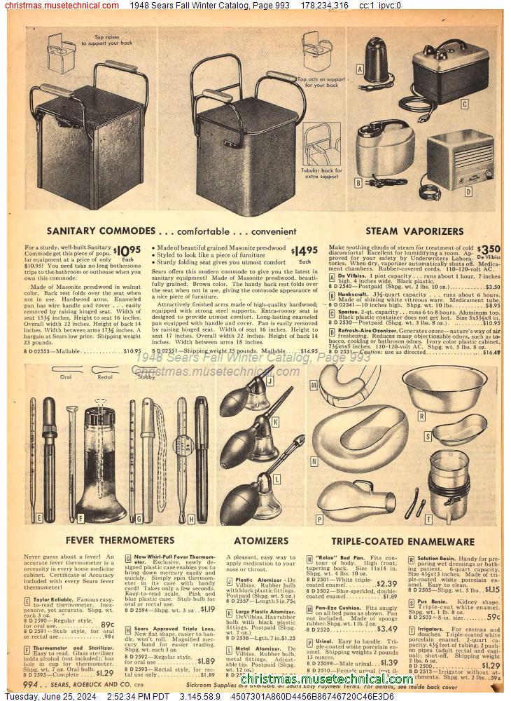 1948 Sears Fall Winter Catalog, Page 993