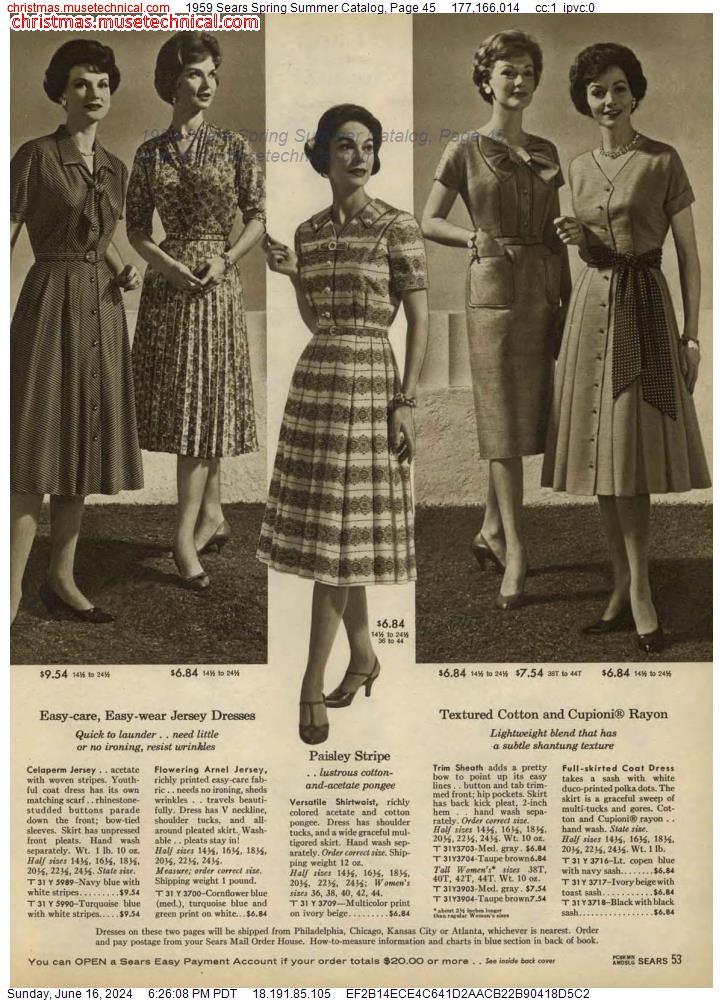 1959 Sears Spring Summer Catalog, Page 45