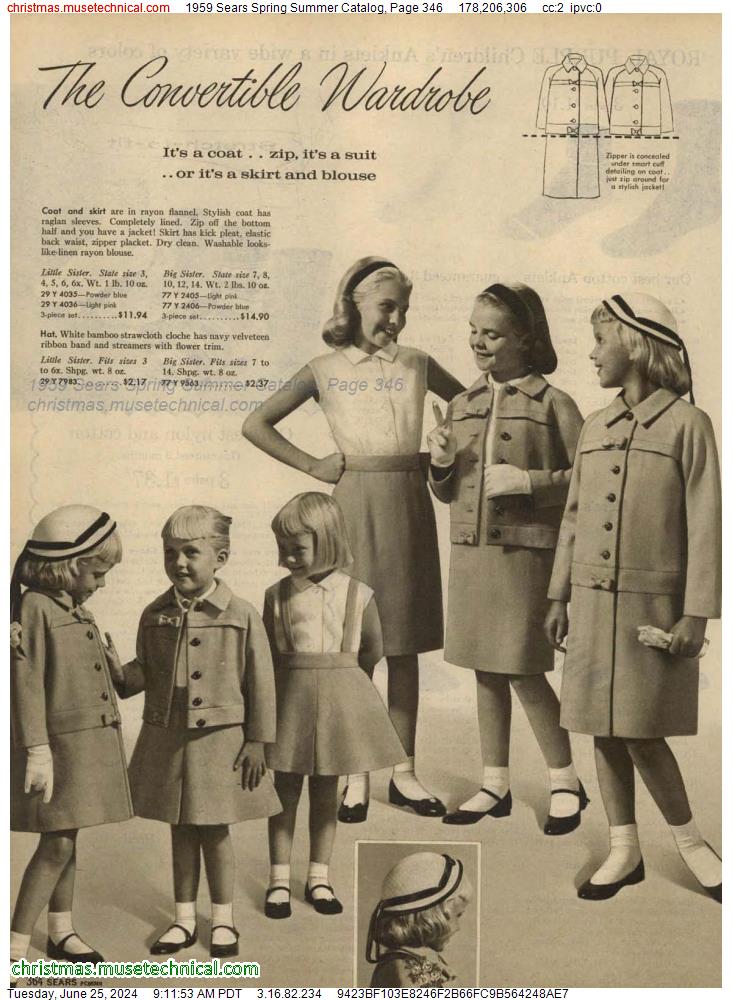 1959 Sears Spring Summer Catalog, Page 346