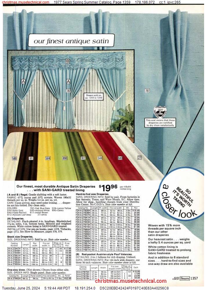 1977 Sears Spring Summer Catalog, Page 1359