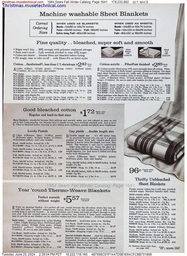 1964 Sears Fall Winter Catalog, Page 1641