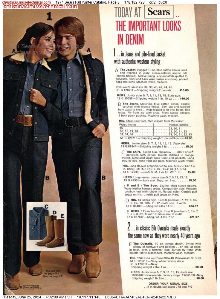 1971 Sears Fall Winter Catalog, Page 8
