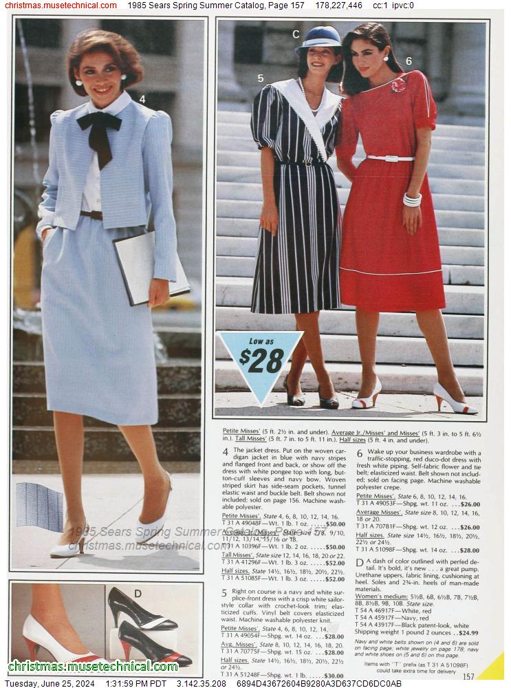 1985 Sears Spring Summer Catalog, Page 157