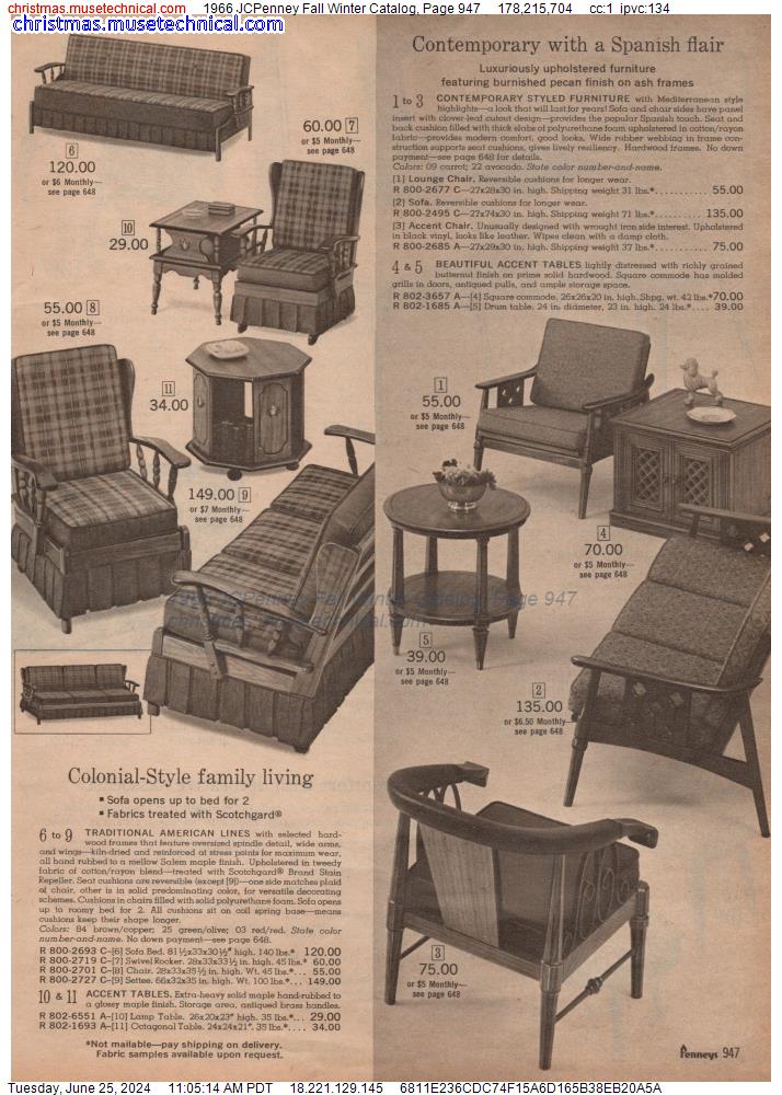 1966 JCPenney Fall Winter Catalog, Page 947