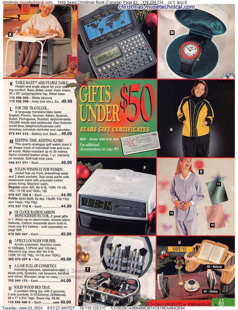 1999 Sears Christmas Book (Canada), Page 63
