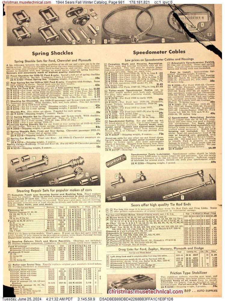 1944 Sears Fall Winter Catalog, Page 981