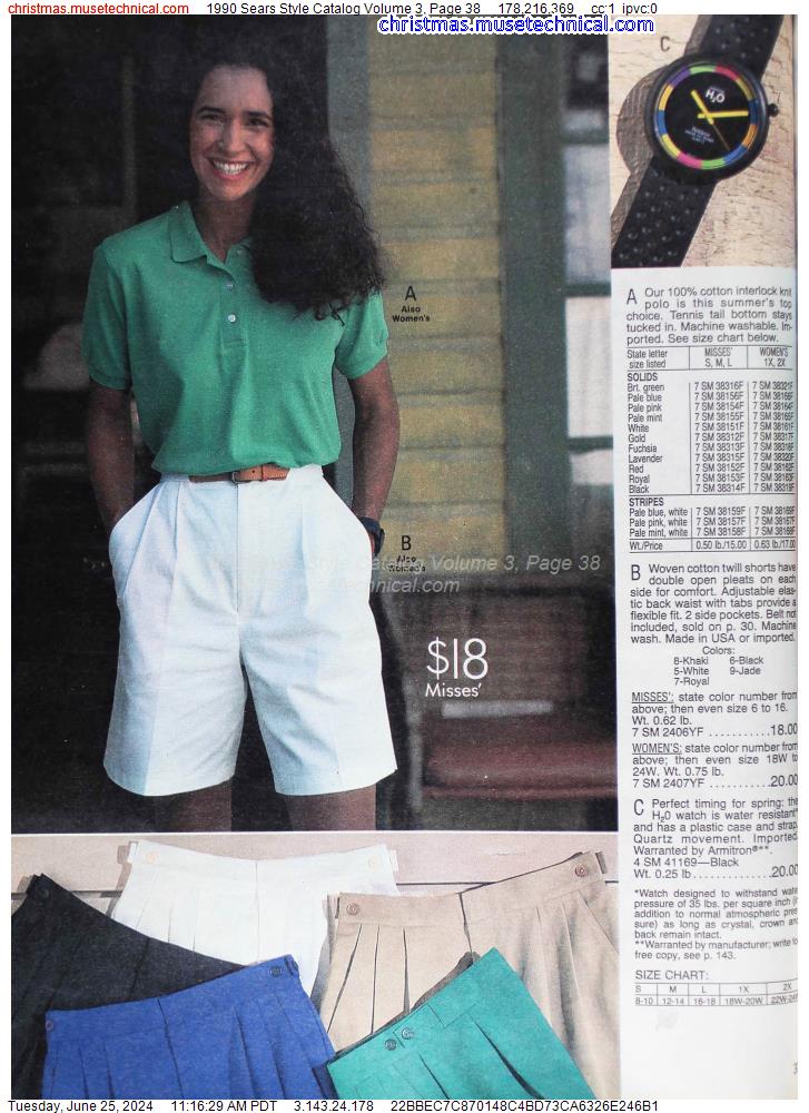 1990 Sears Style Catalog Volume 3, Page 38