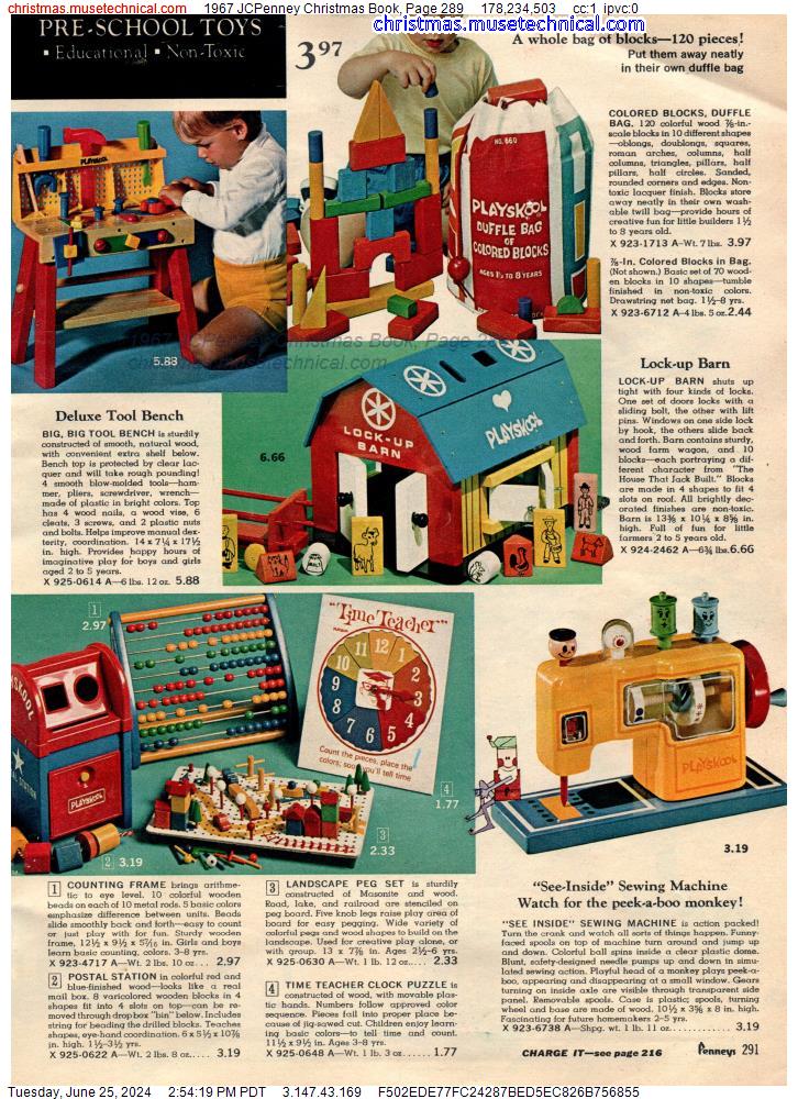 1967 JCPenney Christmas Book, Page 289
