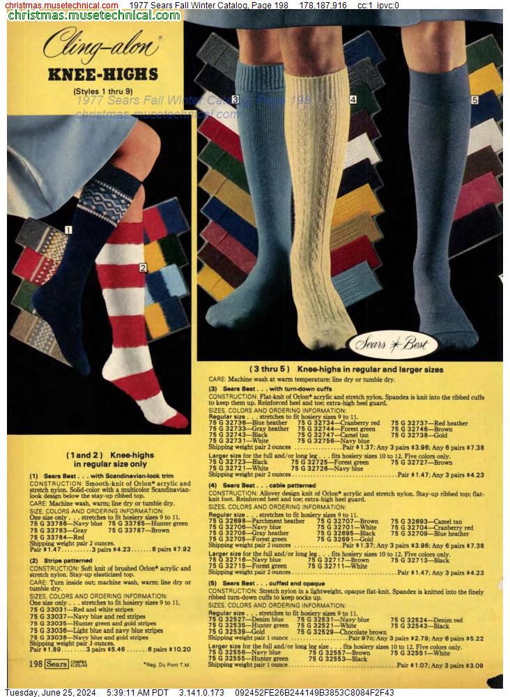 1977 Sears Fall Winter Catalog, Page 198