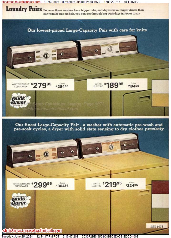 1975 Sears Fall Winter Catalog, Page 1073