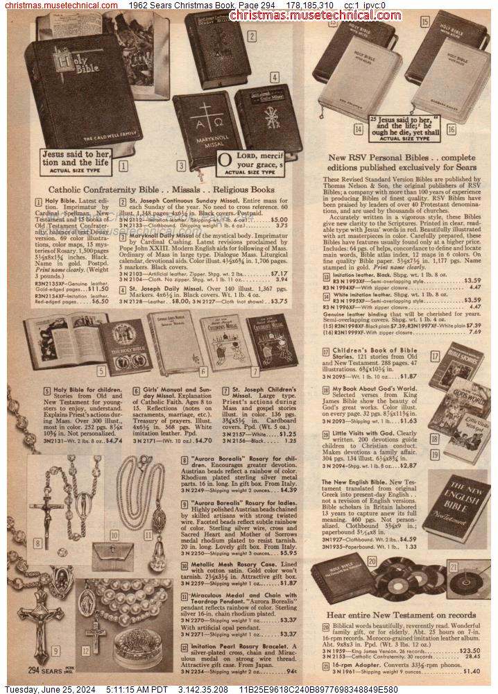 1962 Sears Christmas Book, Page 294