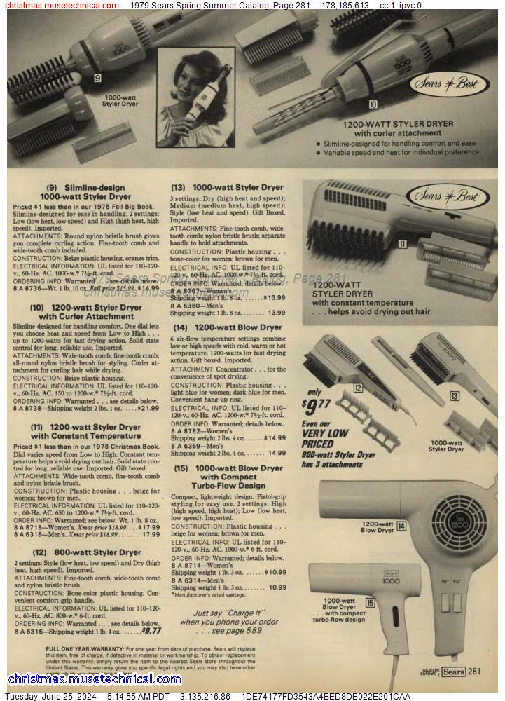 1979 Sears Spring Summer Catalog, Page 281