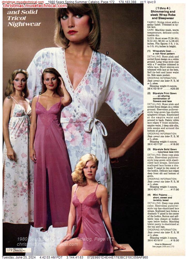 1980 Sears Spring Summer Catalog, Page 172