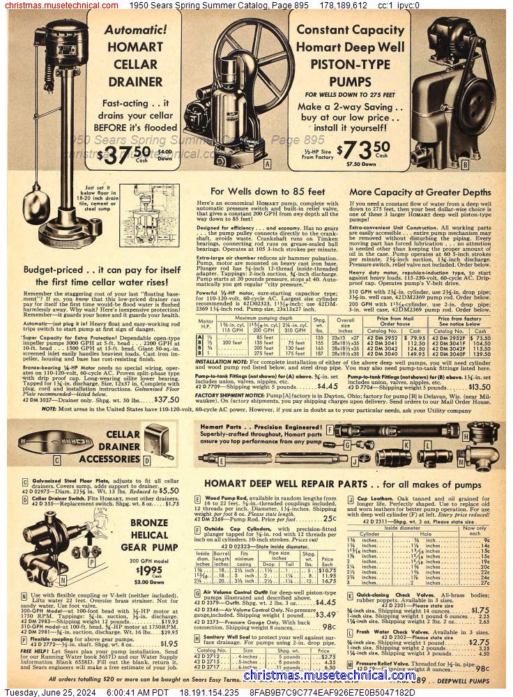 1950 Sears Spring Summer Catalog, Page 895