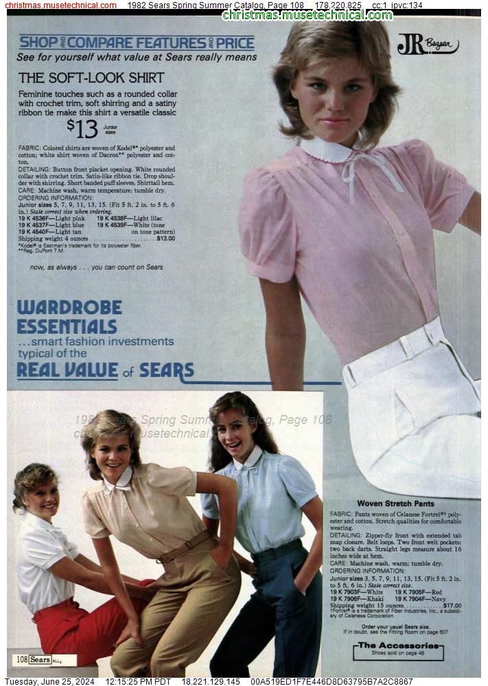 1982 Sears Spring Summer Catalog, Page 108