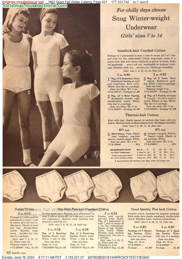 1963 Sears Fall Winter Catalog, Page 421