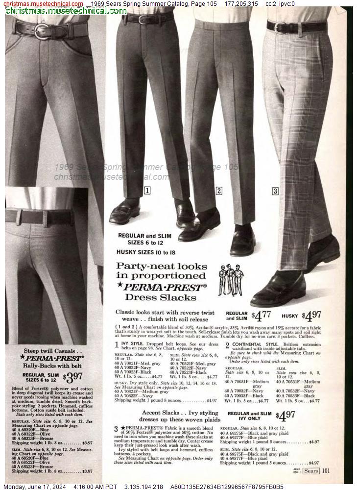 1969 Sears Spring Summer Catalog, Page 105