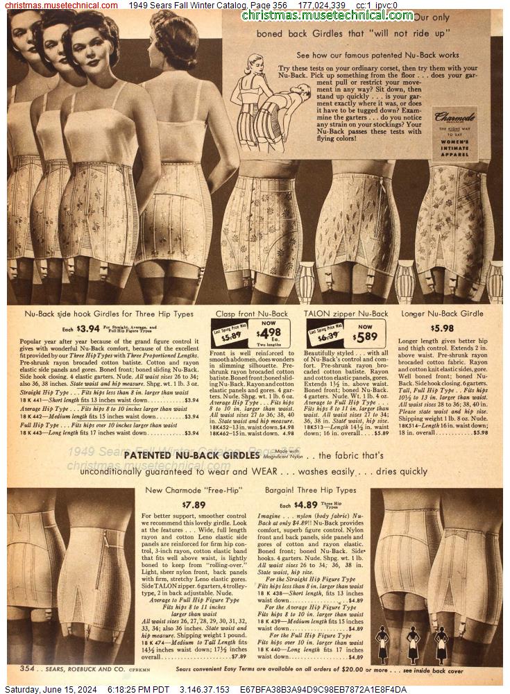 1949 Sears Fall Winter Catalog, Page 356