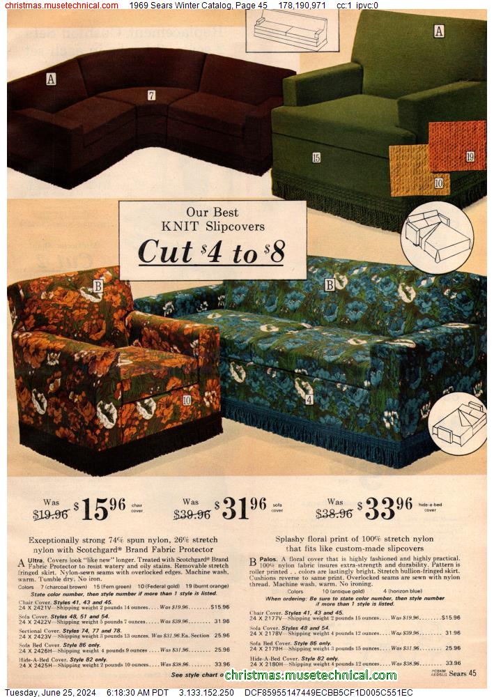 1969 Sears Winter Catalog, Page 45