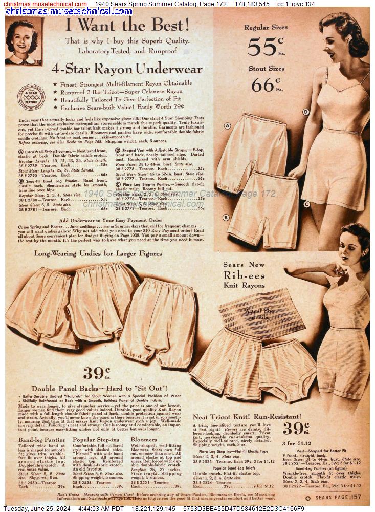 1940 Sears Spring Summer Catalog, Page 172