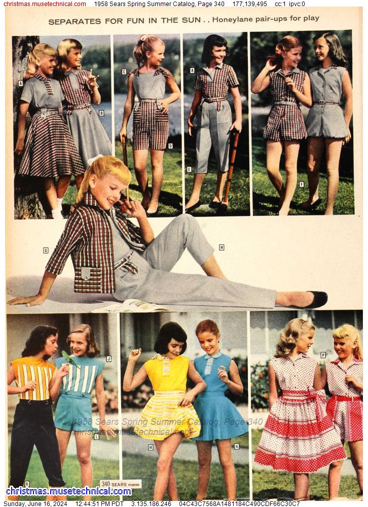 1958 Sears Spring Summer Catalog, Page 340