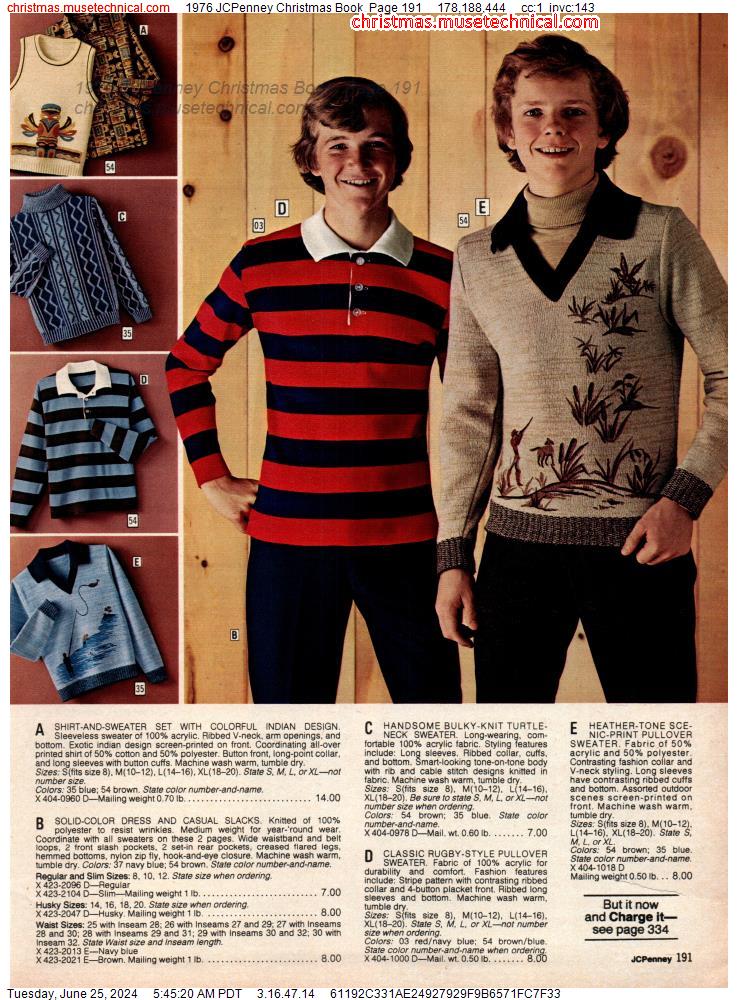 1976 JCPenney Christmas Book, Page 191