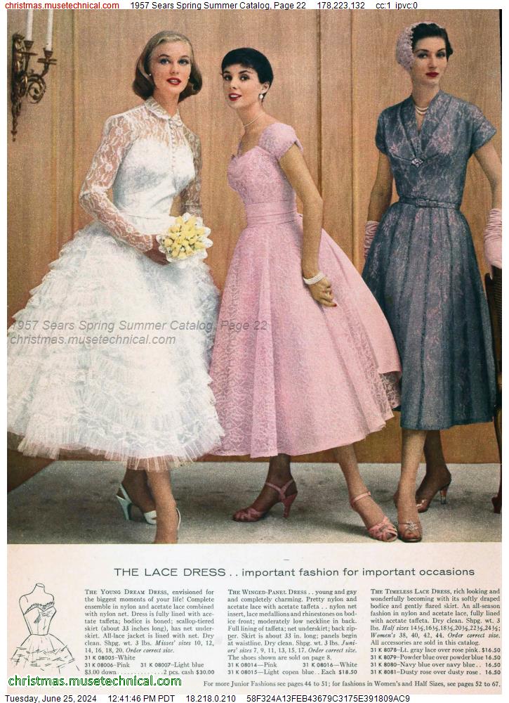 1957 Sears Spring Summer Catalog, Page 22