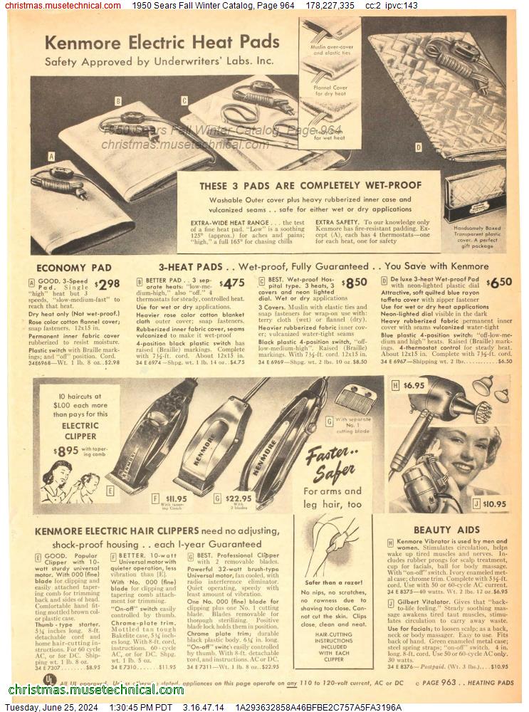 1950 Sears Fall Winter Catalog, Page 964