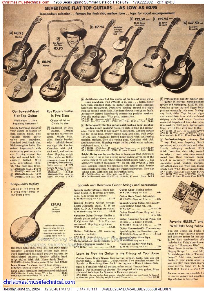 1956 Sears Spring Summer Catalog, Page 849