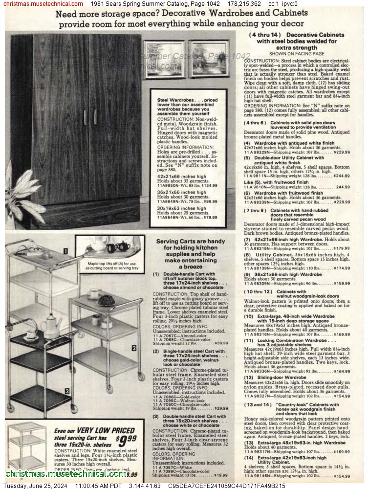 1981 Sears Spring Summer Catalog, Page 1042