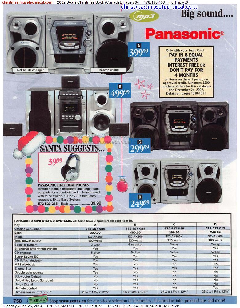 2002 Sears Christmas Book (Canada), Page 764