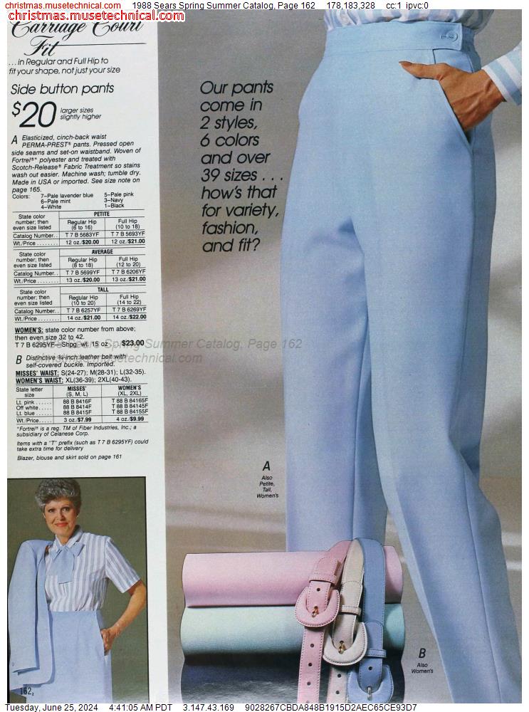 1988 Sears Spring Summer Catalog, Page 162