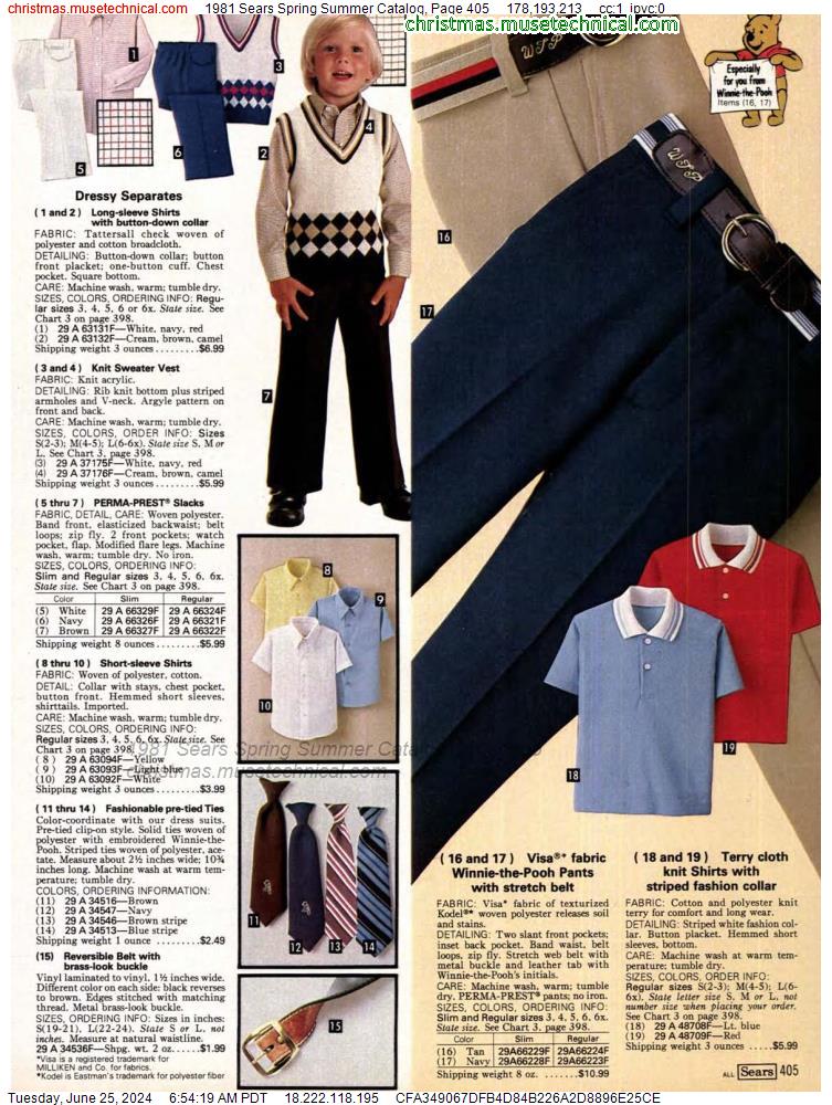 1981 Sears Spring Summer Catalog, Page 405