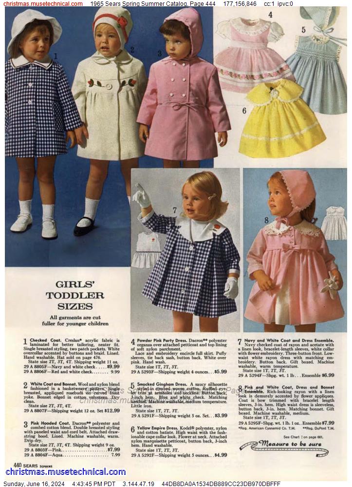 1965 Sears Spring Summer Catalog, Page 444