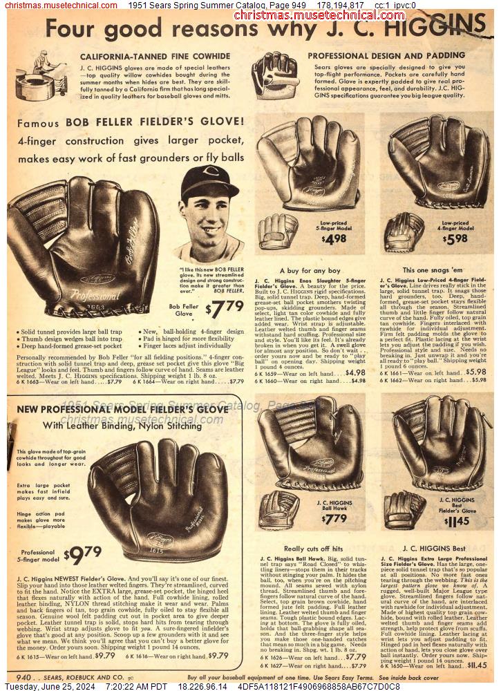 1951 Sears Spring Summer Catalog, Page 949