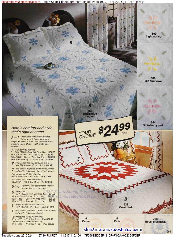 1987 Sears Spring Summer Catalog, Page 1020