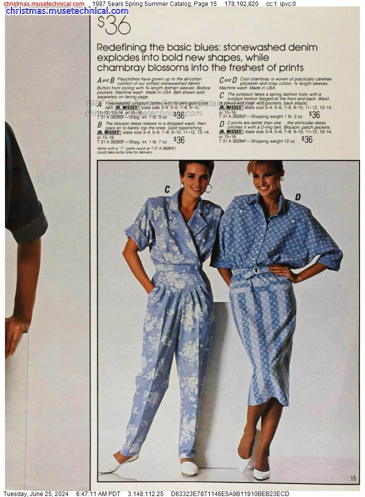 1987 Sears Spring Summer Catalog, Page 15