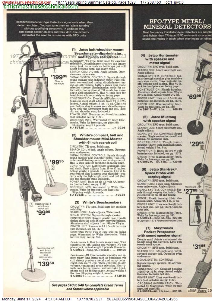 1977 Sears Spring Summer Catalog, Page 1023