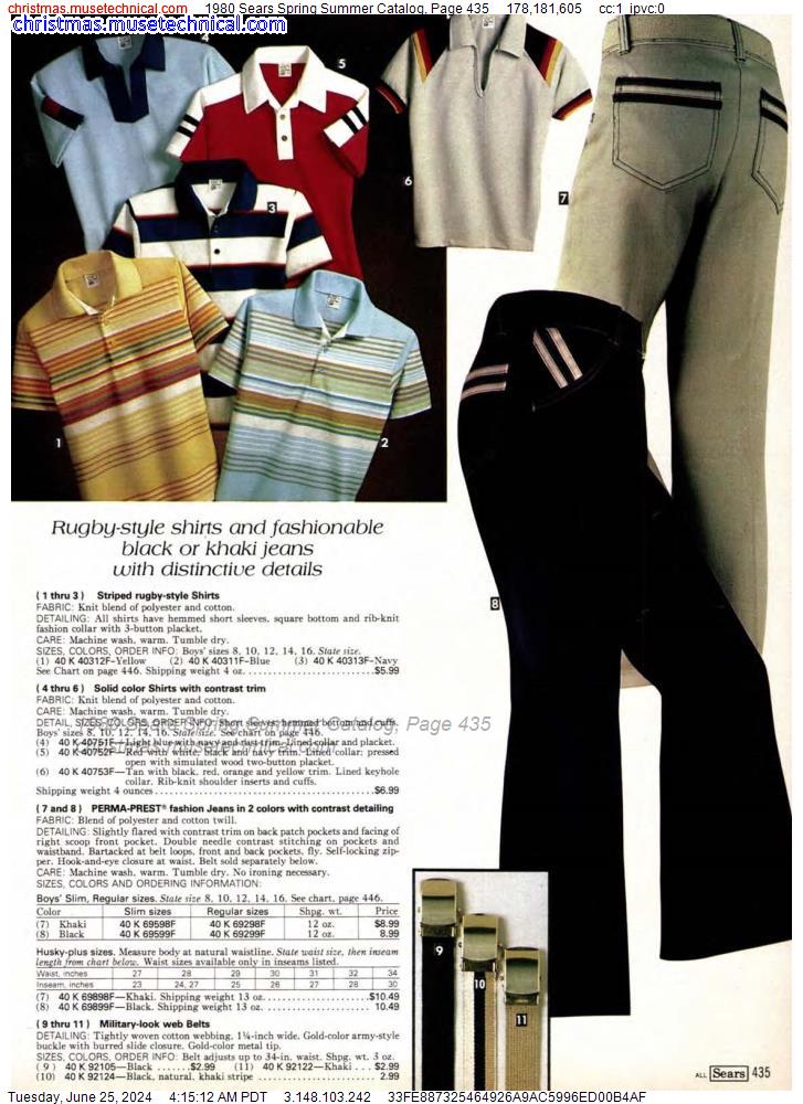 1980 Sears Spring Summer Catalog, Page 435