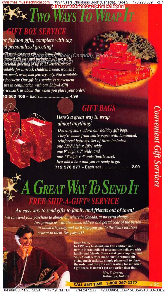 1997 Sears Christmas Book (Canada), Page 5