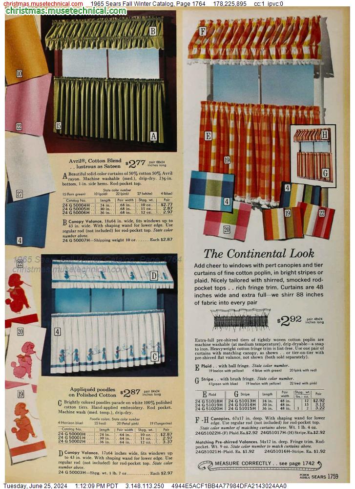 1965 Sears Fall Winter Catalog, Page 1764